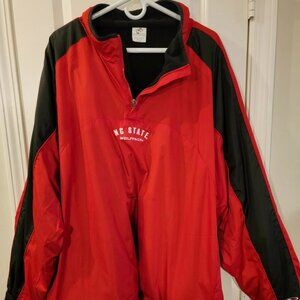 North Carolina State Wolfpack Men's Pullover Jacket Fleece Lined SZ 2XL